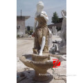 stone lady fountain statue